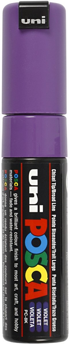 Uni Posca Marker, lijndikte: 8 mm,  PC-8K , violet, breed, 1stuk [HOB-278055]